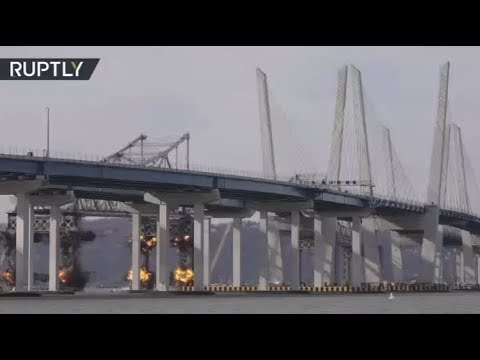 Video: New York’s Tappan Zee Bridge BLOWN UP to make way for the new