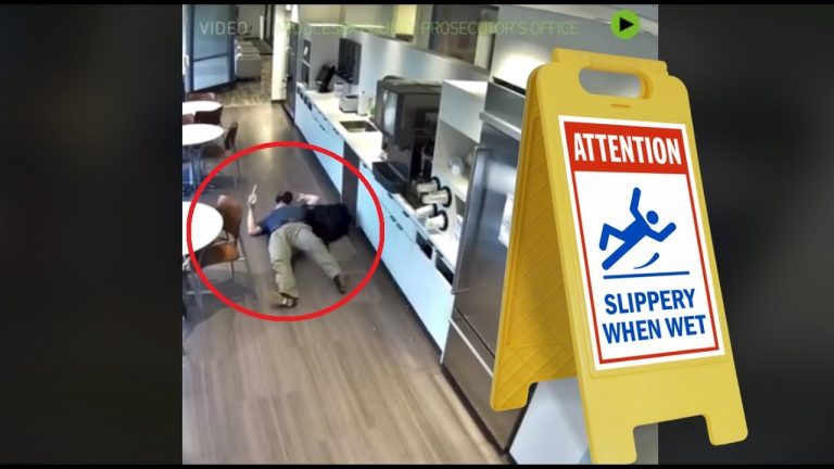 Video: CAUTION: Floor might be slippery when… you toss ICE CUBES on it!