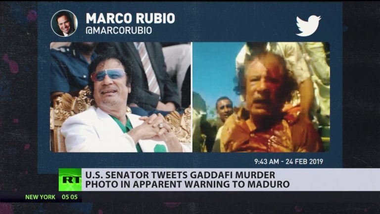 Video: Did Marco Rubio just threaten Maduro with picture of Gaddafi’s murder?