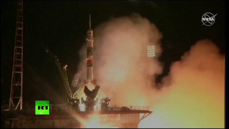 Video: Moment Soyuz MS-12 rocket takes off from Baikonur to Intl Space Station