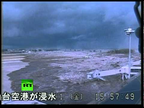 Video: Japan earthquake: CCTV video of tsunami wave hitting Sendai airport