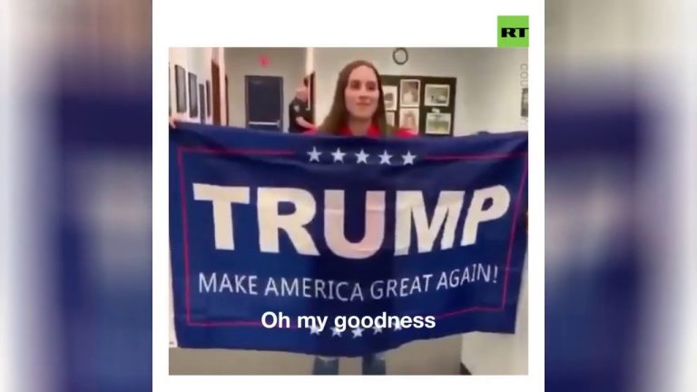 Video: Student was removed  from school for carrying MAGA flag
